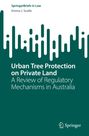 Titel: Urban Tree Protection on Private Land. Design: Abstrakte grüne Silhouette aus Baumformen mit Springer-Logo.