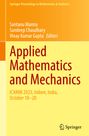 Titel: "Applied Mathematics and Mechanics". Konferenz: ICAMM 2023, Indore, Indien, 18.–20. Oktober. Springer-Logo unten.
