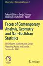 Gelbes Cover mit Text: "Facets of Contemporary Analysis, Geometry and Non-Euclidean Statistics". Logo von Tohoku University.