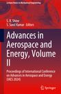 Titel: "Advances in Aerospace and Energy, Volume II"; Autoren: S. R. Shine, S. Sunil Kumar. Zahnräder im Hintergrund.