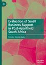 Text: "Evaluation of Small Business Support in Post-Apartheid South Africa" von Timothy Olaniyi Aluko. Hintergrund: Bunte Blätter.