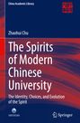 "The Spirits of Modern Chinese University" von Zhaohui Chu, mit blau-rotem Hintergrund. Logos unten.