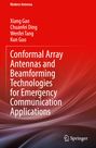 "Conformal Array Antennas and Beamforming Technologies for Emergency Communication Applications" in weiß auf rotem Hintergrund.