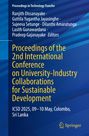 Text: "Proceedings of the 2nd International Conference on University-Industry Collaborations for Sustainable Development". Blaues Hintergrundmuster. Springer-Logo.