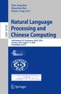 Natural Language Processing and Chinese Computing, Buch