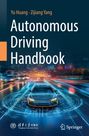Titel: "Autonomous Driving Handbook" von Yu Huang und Zijiang Yang. Im Vordergrund steht ein futuristisches Auto.