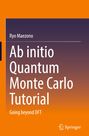 Titel: "Ab initio Quantum Monte Carlo Tutorial". Autor: Ryo Maezono. Stil: Orange und lila Gradient. Logo: Springer.