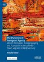 "The Dynamics of Immigrant Agency", Tetiana Havlin, abstrakte rot-orange Kunst, blaues Band; "Open Access", Logo oben links.