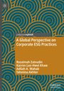 „A Global Perspective on Corporate ESG Practices“ von Rozaimah Zainudin et al. Abstrakte, kreisförmige Muster in Blau und Braun.