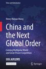 „China and the Next Global Order“ von Henry Huiyao Wang, mit Weltkarten-Hintergrund und Sternenhimmel.