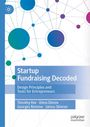 „Startup Fundraising Decoded“ in Blau, Namen von Autoren unten. Hintergrund Illustration mit verbundenen Kreisen.