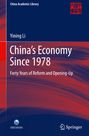 "China's Economy Since 1978: Forty Years of Reform and Opening-Up" von Yining Li, Springer Verlag. Ein rotes, blaues Muster.