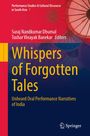 Whispers of Forgotten Tales, Unheard Oral Performance Narratives of India; rote und blaue Hintergründe, Springer-Logo.