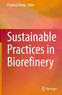Titel: "Sustainable Practices in Biorefinery". Hintergrund: Verläuft in warmen Orange- und Rottönen.