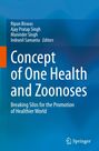 Blaues Buchcover mit dem Text: "Concept of One Health and Zoonoses: Breaking Silos for the Promotion of Healthier World".