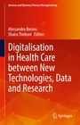 „Digitalisation in Health Care between New Technologies, Data and Research.“ Roter Hintergrund, Springer-Logo.