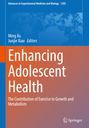 "Enhancing Adolescent Health" in großen Buchstaben; blauer und orangefarbener Hintergrund; Springer-Logo unten rechts.