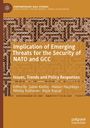 Text: "Implication of Emerging Threats for the Security of NATO and GCC". Arabesque Muster im Hintergrund.