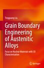 "Grain Boundary Engineering of Austenitic Alloys", Autor: Tingguang Liu. Hintergrund in Rot-Orange mit Springer-Logo.