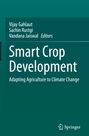 „Smart Crop Development: Adapting Agriculture to Climate Change“ in weißem Text, grüner Hintergrund.