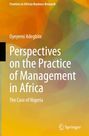 "Perspectives on the Practice of Management in Africa: The Case of Nigeria" auf buntem, abstrakten Hintergrund.