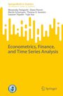 "Oberer Text: Titel der Serie und Autoren. Haupttitel: 'Econometrics, Finance, and Time Series Analysis'. Gelber Hintergrund."