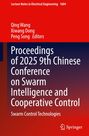 Text: "Proceedings of 2025 9th Chinese Conference on Swarm Intelligence and Cooperative Control." Rot-blauer Hintergrund.