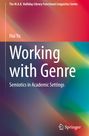 "Working with Genre: Semiotics in Academic Settings." Bunte, abstrakte Farbverläufe dominieren das Design.