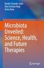 Buchtitel: "Microbiota Unveiled: Science, Health, and Future Therapies", Autoren: Ranbir Chander Sobti, Ram Krishan Negi, Anita Rana. Springer-Logo unten.