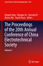 "The Proceedings of the 20th Annual Conference of China Electrotechnical Society, Volume I," rote und blaue Farbverläufe.