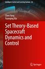 Titel: "Set Theory-Based Spacecraft Dynamics and Control". Autoren: Chen Yang, Yuanqing Xia. Rot-blauer Hintergrund mit technischem Muster.
