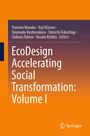 Titel: "EcoDesign Accelerating Social Transformation: Volume I". Herausgeber: Tomomi Nonaka und andere. Unten rechts ein Logo von Springer. Hintergrund in Orange und Lila.
