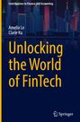 Titel: Unlocking the World of FinTech. Autoren: Amelia Lo, Clarie Ku. Hintergrund: Illustration einer nächtlichen Skyline.