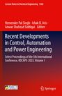 „Recent Developments in Control, Automation and Power Engineering“, rote und blaue Farbverläufe, Amity University Logo.