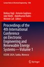 Cover mit rotem Hintergrund, Titel: "Proceedings of the 4th International Conference on Electronic Engineering and Renewable Energy Systems—Volume 1". ICEERE 2024, Saidia, Morocco. Springer-Logo unten rechts.