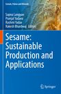 Buchtitel:"Sesame: Sustainable Production and Applications". Hintergrund: Weizenähren, blaues Farbschema, Springer-Logo.