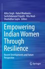 Bucheinband mit blauem Hintergrund. Oben sind die Herausgeber genannt, darunter der Titel: "Empowering Indian Women Through Resilience". Unten rechts ein Springer-Logo.