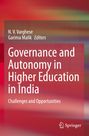 Titel: Governance and Autonomy in Higher Education in India. Hintergrund in Rot- und Brauntönen. Springer-Logo unten.
