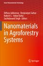 Titel: Nanomaterials in Agroforestry Systems. Autoren: Dilfuza Jabborova et al. Roter Hintergrund mit hexagonalem Muster.