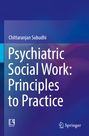 „Chittaranjan Subudhi: Psychiatric Social Work: Principles to Practice“. Blau-violetter Hintergrund mit Text.