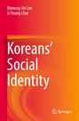 „Koreans’ Social Identity“, Autoren oben: Myoung-Jin Lee, Ji-Young Choi. Hintergrund: fließende Rot-Orange-Töne.