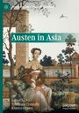 "Austen in Asia", oben: "Asia-Pacific and Literature in English", bearbeitet von Tristanne Connolly und Kimiyo Ogawa. Illustration: Frau im Kleid.