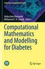 „Computational Mathematics and Modelling for Diabetes“, oben geometrische Muster, unten gelber Hintergrund mit Logos.