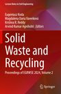 „Solid Waste and Recycling“, rot-brauner Hintergrund, Springer-Logo unten. Texte zu Autoren und Veranstaltungsdetails oben.