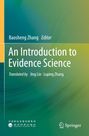 Cover mit dem Text "An Introduction to Evidence Science". Grün-blaues Farbschema, Logos von zwei Verlagen unten.