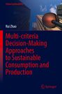 Titel: Multi-criteria Decision-Making Approaches to Sustainable Consumption and Production. Illustration von Wolkenkratzern und einer Lampe.