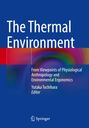 "The Thermal Environment" Buchcover mit blauem Hintergrund und buntem Querstreifen, Springer-Logo unten.