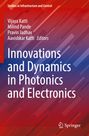 Titel: "Innovations and Dynamics in Photonics and Electronics"; rote und blaue geometrische Muster.