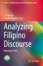 „Analyzing Filipino Discourse“ von J.R. Martin und Priscilla Angela T. Cruz, lebhaft-buntes Cover, Logo von Springer und DLSU.