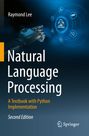 „Natural Language Processing“, A Textbook with Python Implementation. Ein Roboterarm zeigt auf digitale Symbole.